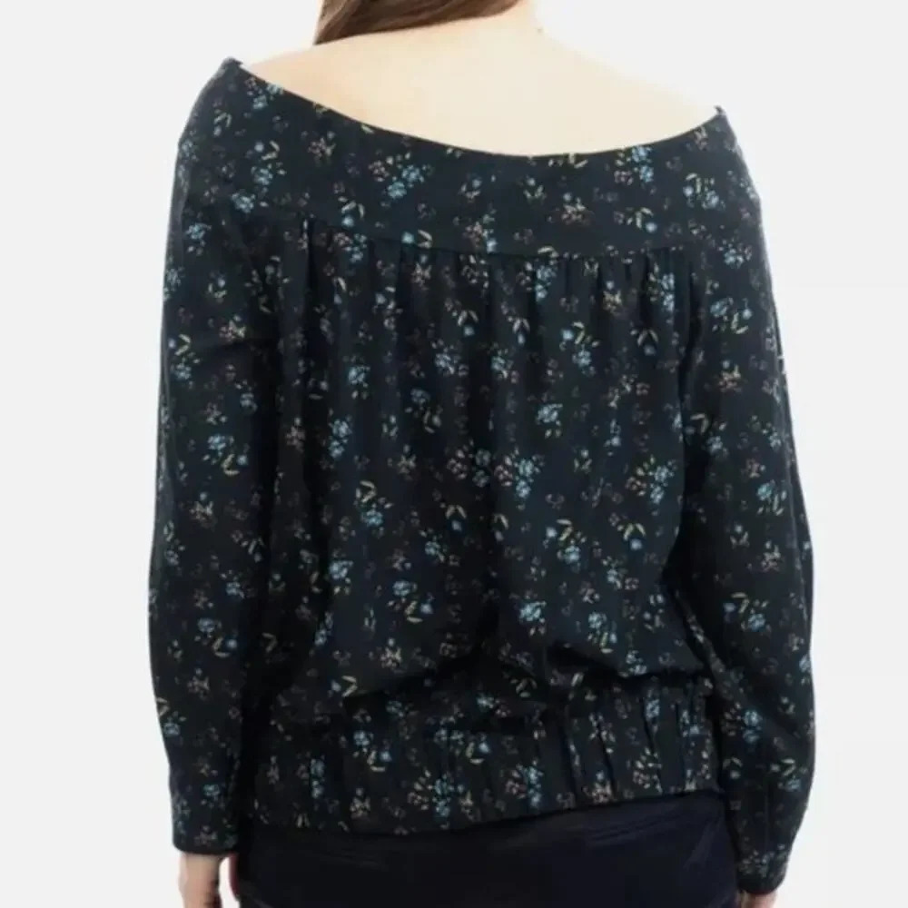 MARISSA WEBB Amelie Floral Off-shoulder Blouse with Pockets XL